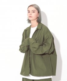 [UNISEX]OSD BASIC WIDE OVERFIT SHIRTS(KHAKI)