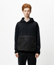 BLAKE PATCH OVERSIZE HOODIE-BLACK