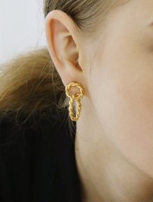 Double twister drop earring