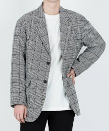 H.TOOTH CHECK BLAZER [RELAX FIT] (B.Gray)