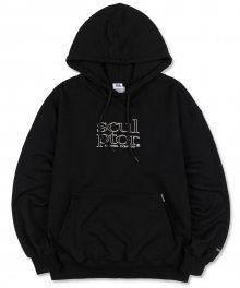 Retro Outline Hoodie Black