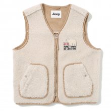 [Women]Suede Fleece Vest (GK4JPF612IV)