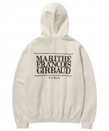 MARITHE CLASSIC LOGO HOODIE off white