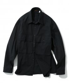 19fw big pocket shirts black