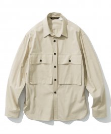 19fw big pocket shirts beige