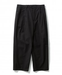 19fw wide two tuck pants black
