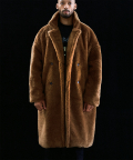 Essential Logo Fur Coat Coyote