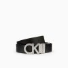 [CK ACC] HC0550D9900 001 블랙브라운 CK 로고 양면 벨트