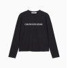 [CK] 여 J212707 BAE 블랙 로고 슬림 핏 긴팔 티셔츠