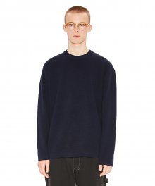 CASHMERE KNIT SWEATER navy