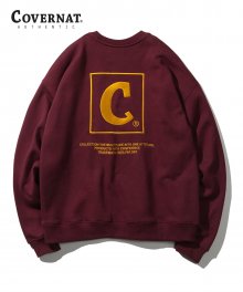 AUTHENTIC BIG C LOGO CREWNECK BURGANDY