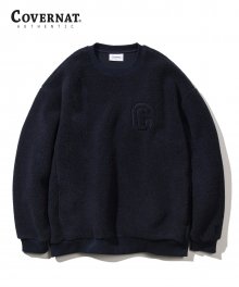 C LOGO BOA FLEECE CREWNECK NAVY