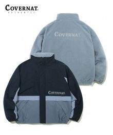 REVERSIBLE FLEECE YACHT PARKA NAVY