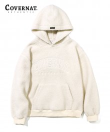 ARCH LOGO BOA FLEECE HOODIE IVORY