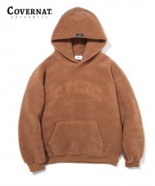 ARCH LOGO BOA FLEECE HOODIE BEIGE