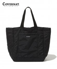 QUILTED TOTE BAG BLACK