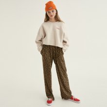 Leopard Pleats Pants [Brown]
