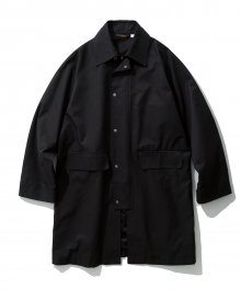 19fw single balmacaan coat black