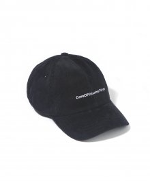 CORDUROY CORE CURVED CAP-BLACK