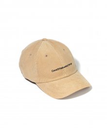 CORDUROY CORE CURVED CAP-BEIGE