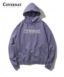 BLOCK JERSEY LOGO HOODIE PURPLE