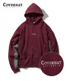 BLOCK LINE HOODIE BURGANDY