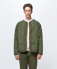 REVERSIBLE QUILTED JACKET-KHAKI