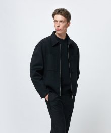 FINALE HALF ZIP UP JACKET-BLACK