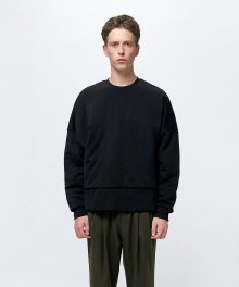 REVERSIBLE QUILTED SWEATSHIRT-BLACK