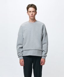 REVERSIBLE QUILTED SWEATSHIRT-GREY