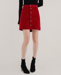 댁스터(DEXXTER) Corduroy Button-up Skirt_Burgundy
