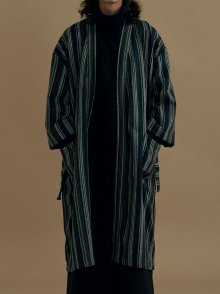 unisex wool robe navy