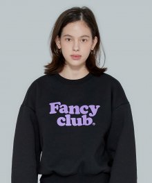 [NF] FANCY CLUB CROP SWEATSHIRTS (BLK) (19FW-F509)
