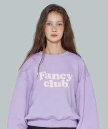 [NF] FANCY CLUB CROP SWEATSHIRTS (LILAC) (19FW-F509)
