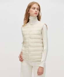 UNI NECK DETAIL DOWN VEST (PWON4DVRA1U0E2)_WOMEN