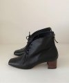 Lace-up Ankle Boots (Black)