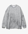 Oversize Water Washed L/S T-Shirts [Grey]