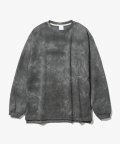 Oversize Water Washed L/S T-Shirts [Charcoal]