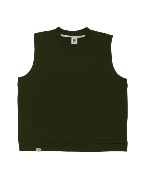 어낫띵(anothing) REVERSAL CUT WOOL KNIT VEST (Khaki)