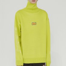 KNIT LOGO TURTLENECK_LIGHT GREEN