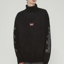 KNIT LOGO TURTLENECK_BLACK