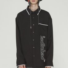 ZIPPER LINING LOGO SHIRT_BLACK