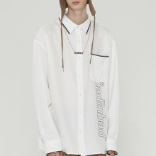 ZIPPER LINING LOGO SHIRT_WHITE