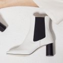 루시크루(LUCY CREW) Ankle Boots LC18_White 7cm