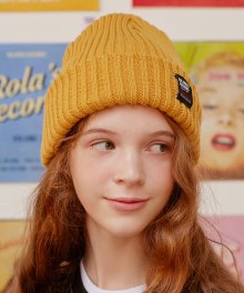 (CH-19706) ROLAROLA RECORDS BEANIE MUSTARD