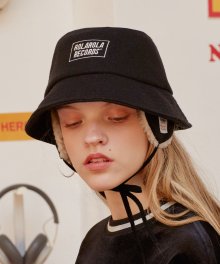 (CH-19703) EARMUFFS BUCKET HAT BLACK