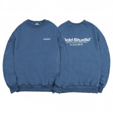 베이직 맨투맨 티셔츠 - DUST BLUE