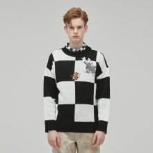 [FW19 T&J] Checkerboard Knit(Black)