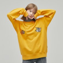 [FW19 T&J] Velour Applique Sweatshirts(Mustard)