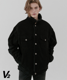 [UNISEX] Corduroy wool jacket_black
